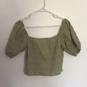 Olive Crop Top